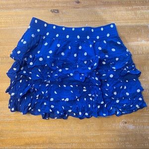 A&F Ruffle polka dot mini skirt